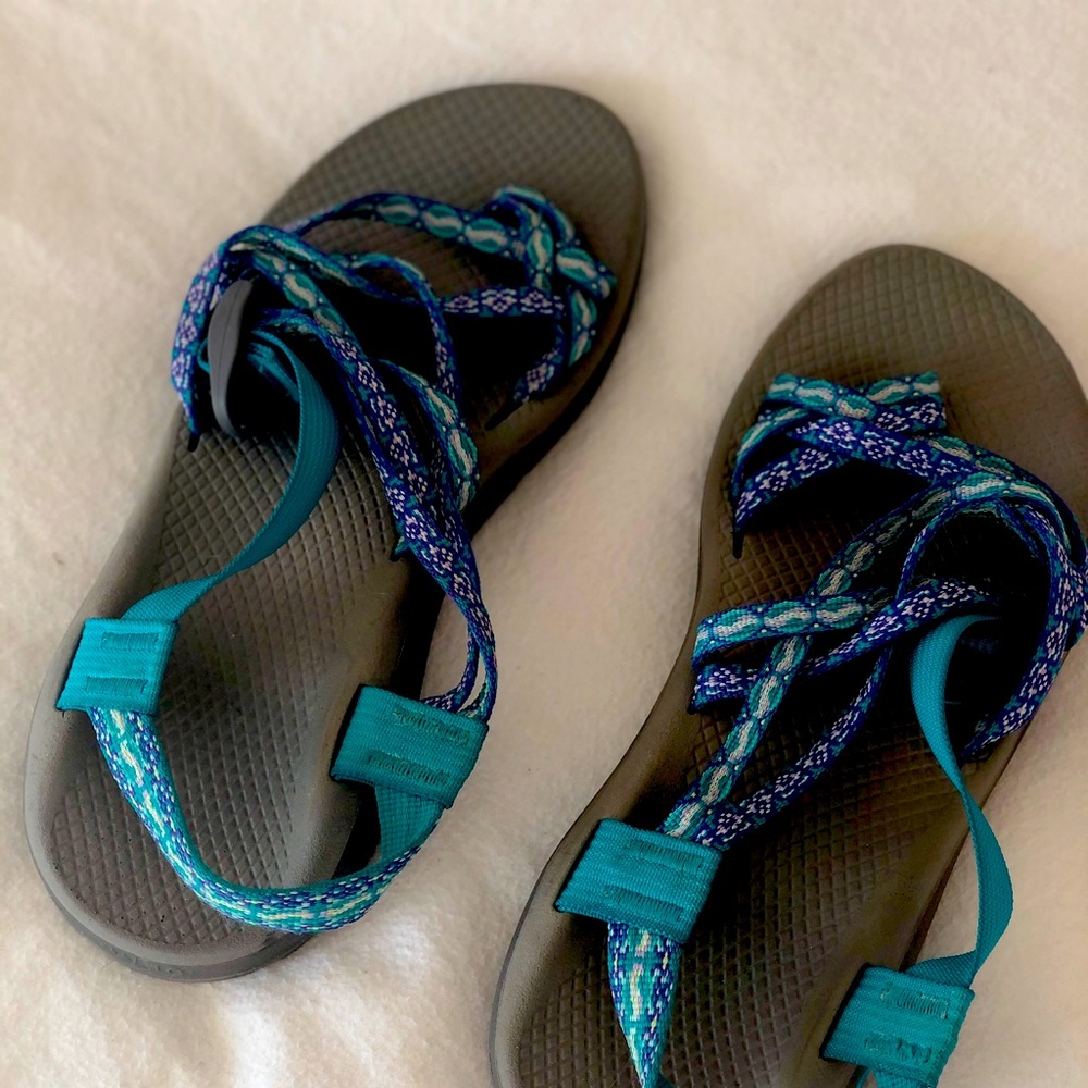 Teal chacos